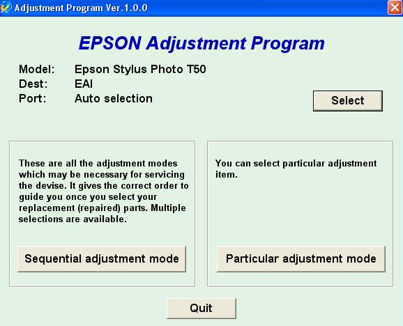Adjustment Program Epson T50 Download